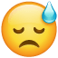 Emoji med koldsved på panden U+1F613