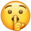 Shhh-emoji U+1F92B