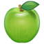 Grønt æble emoji U+1F34F