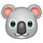 Koala-smiley på Whatsapp U+1F428