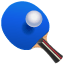 Ping pong-emoji U+1F3D3