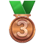 Medalje for tredjepladsen U+1F949